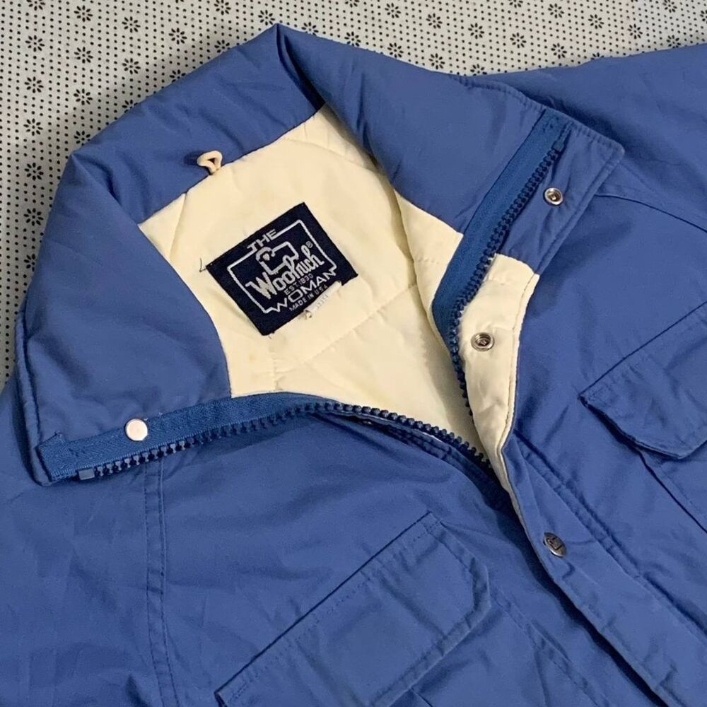Woolrich Woman Vintage Periwinkle Blue Insulated Jacket Size S Made in USA